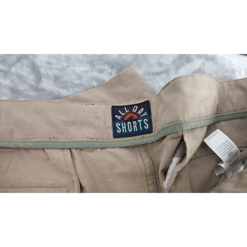 Faherty Mens All Day Shorts Size 38 Tan Khaki Performance Sports